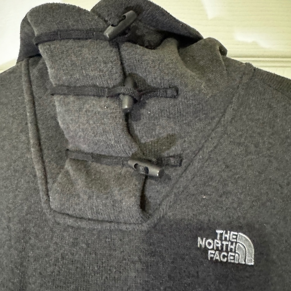 Women's Gray North Face Hooded Large Sweatshirt